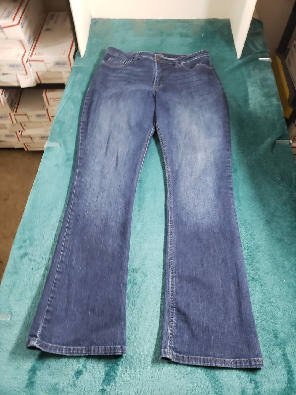 Lee Jeans Size 14 Womens Blue Pants Stretch Denim Ladies Mid Rise Bootcut